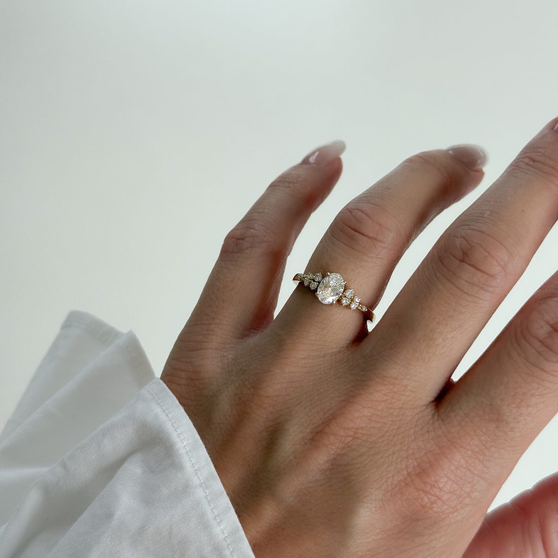 Ovaler Diamant Ring 18KT