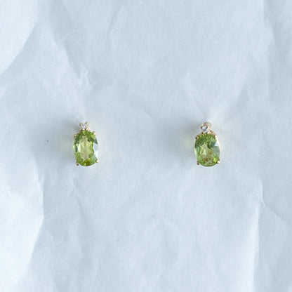 Peridot Diamant Ohrringe 18KT