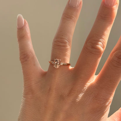 Ring aus 18KT Roségold mit Morganit