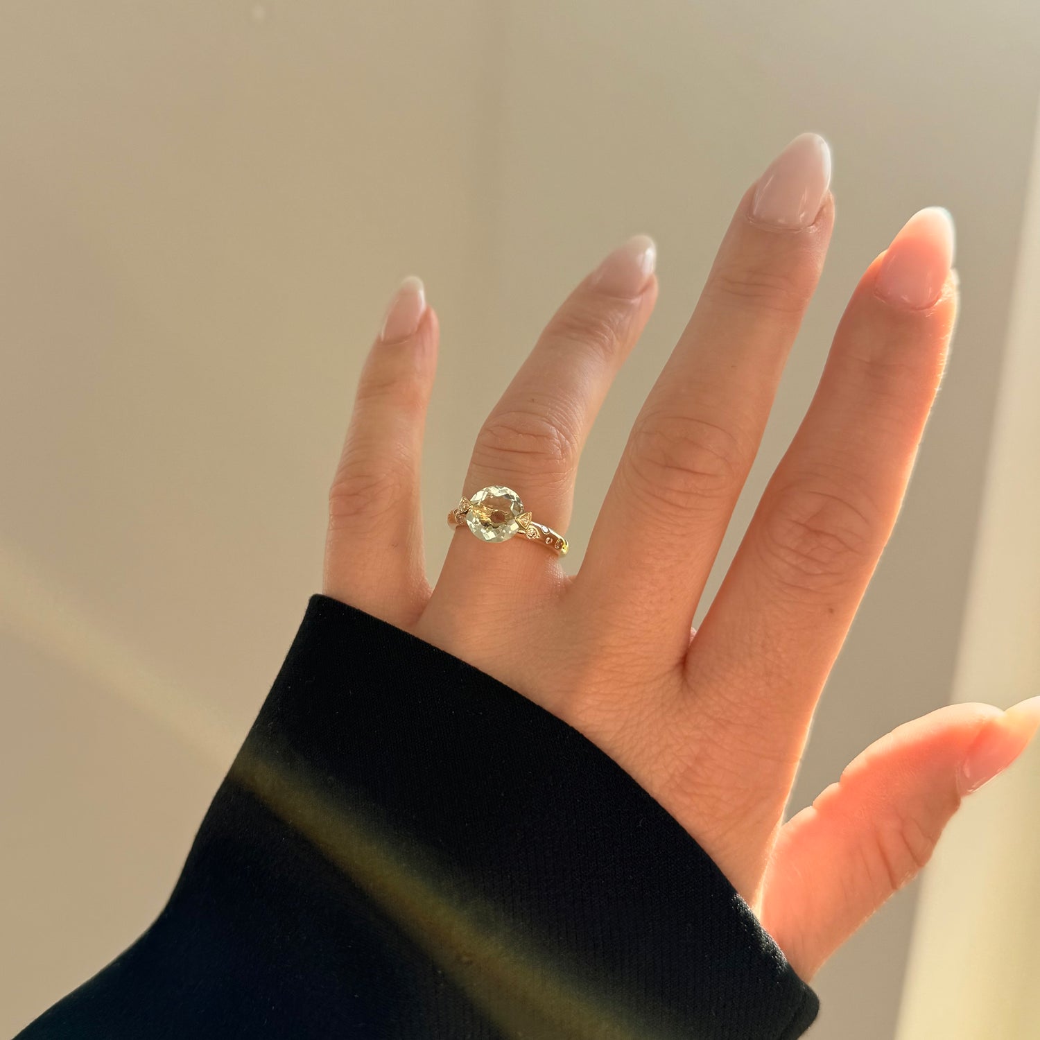 Ring aus 14KT Gelbgold mit Amethyst &amp; Brillanten