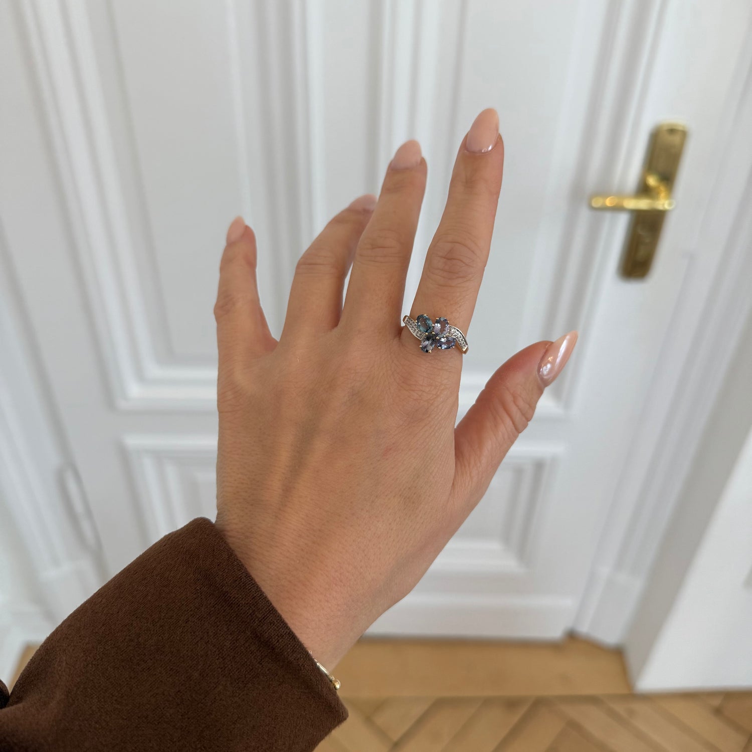 Vintage Ring Tansanit und Diamanten