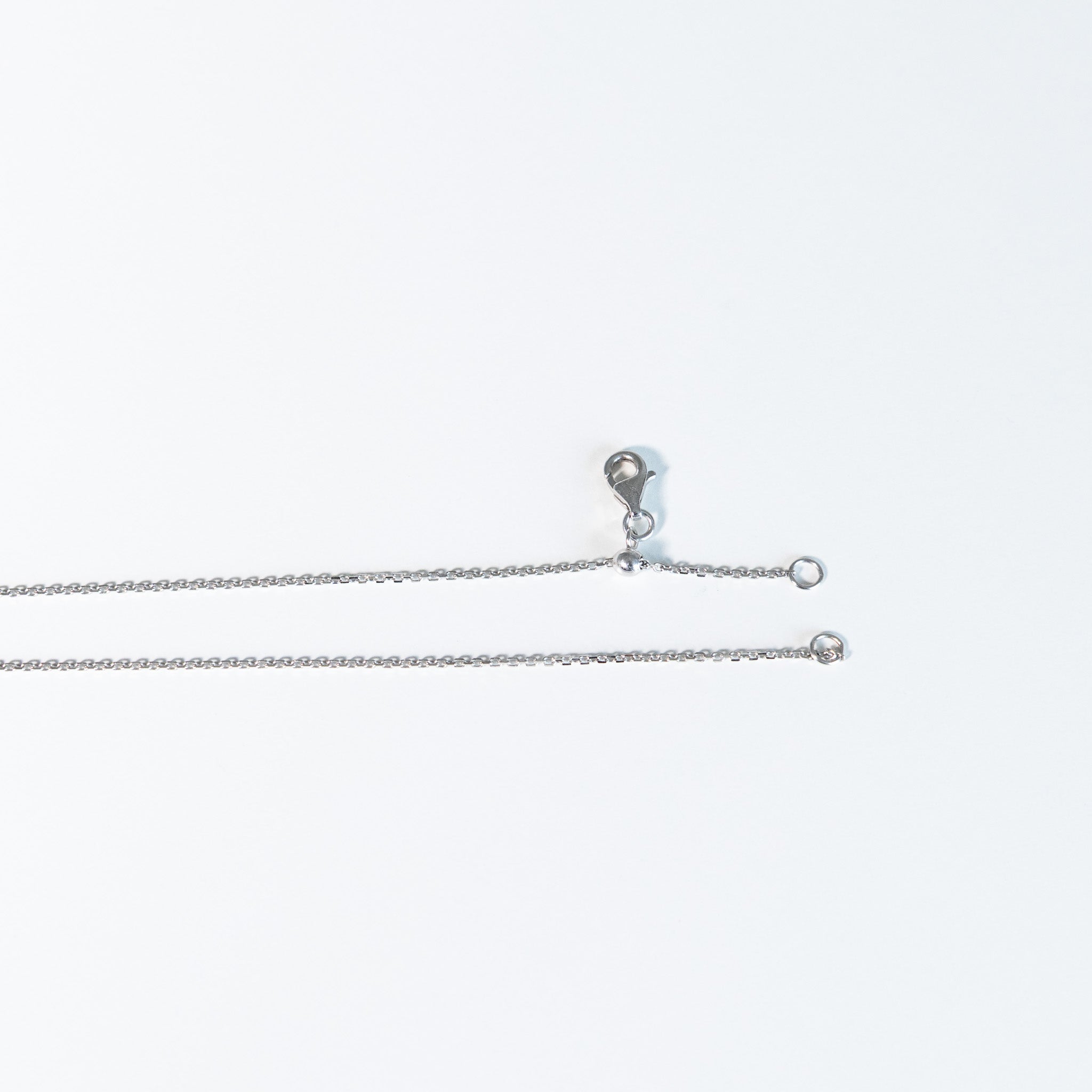 Kette 14KT Weißgold Choker Natur Diamanten