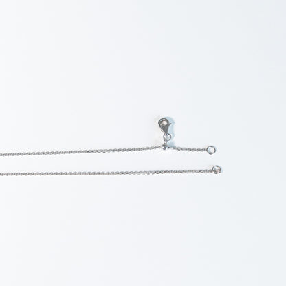 Kette 14KT Weißgold Choker Natur Diamanten