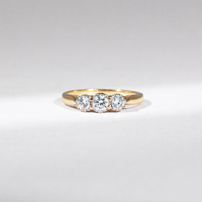 Vintage Art Déco Diamantring 18K Gelbgold