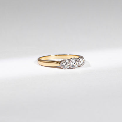 Vintage Art Déco Diamantring 18K Gelbgold