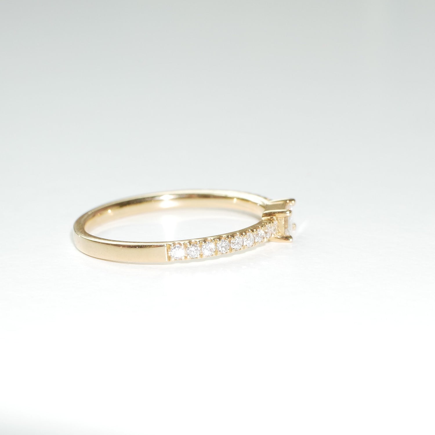 Ring 18KT  Baguette und Brillant