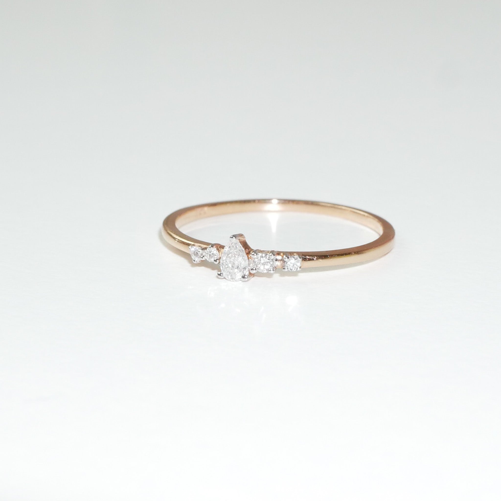 Ring Tropfen Diamant und Brillanten