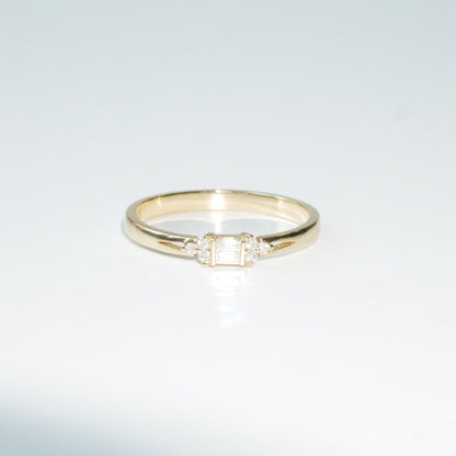 Ring Gelbgold Baguette Diamanten