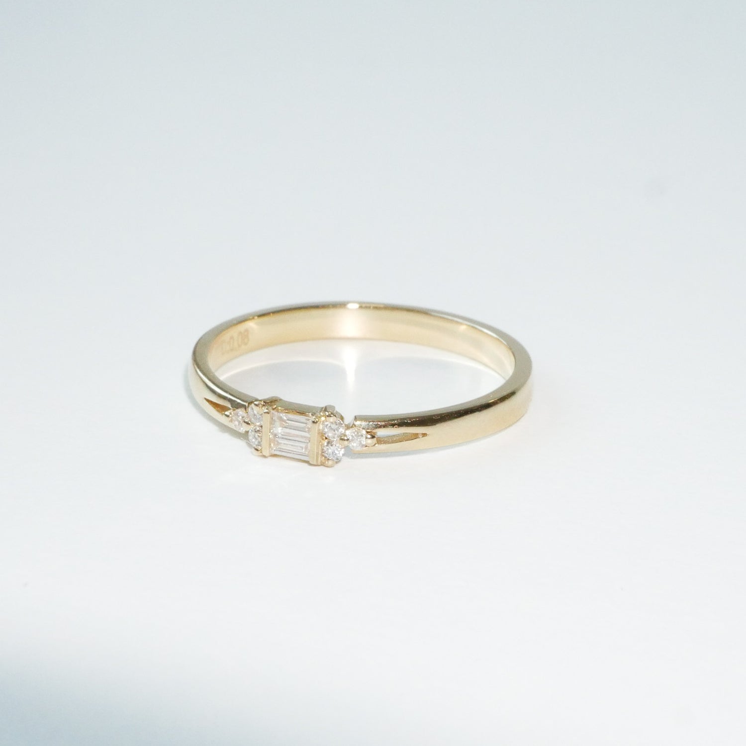 Ring Gelbgold Baguette Diamanten