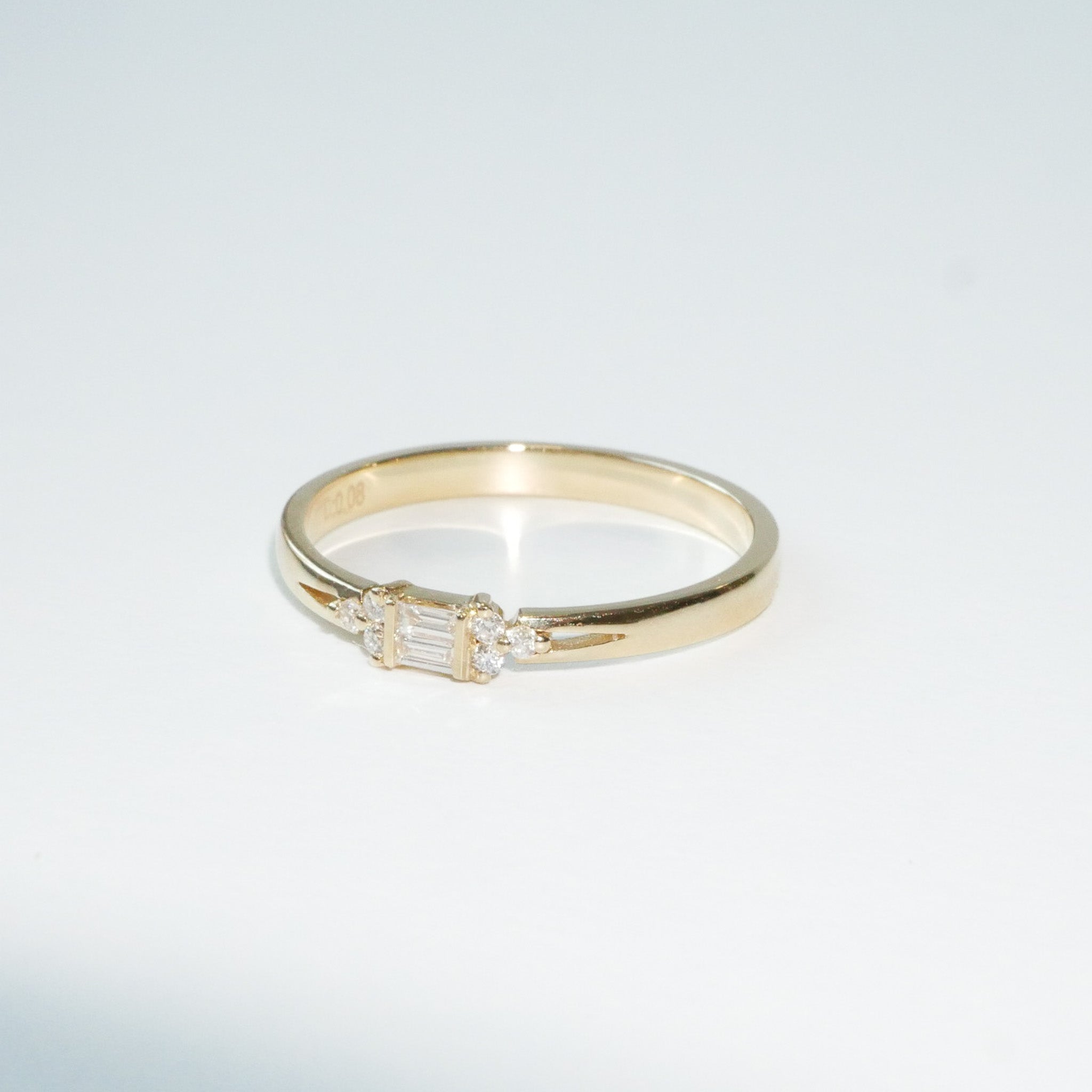 Ring Gelbgold Baguette Diamanten