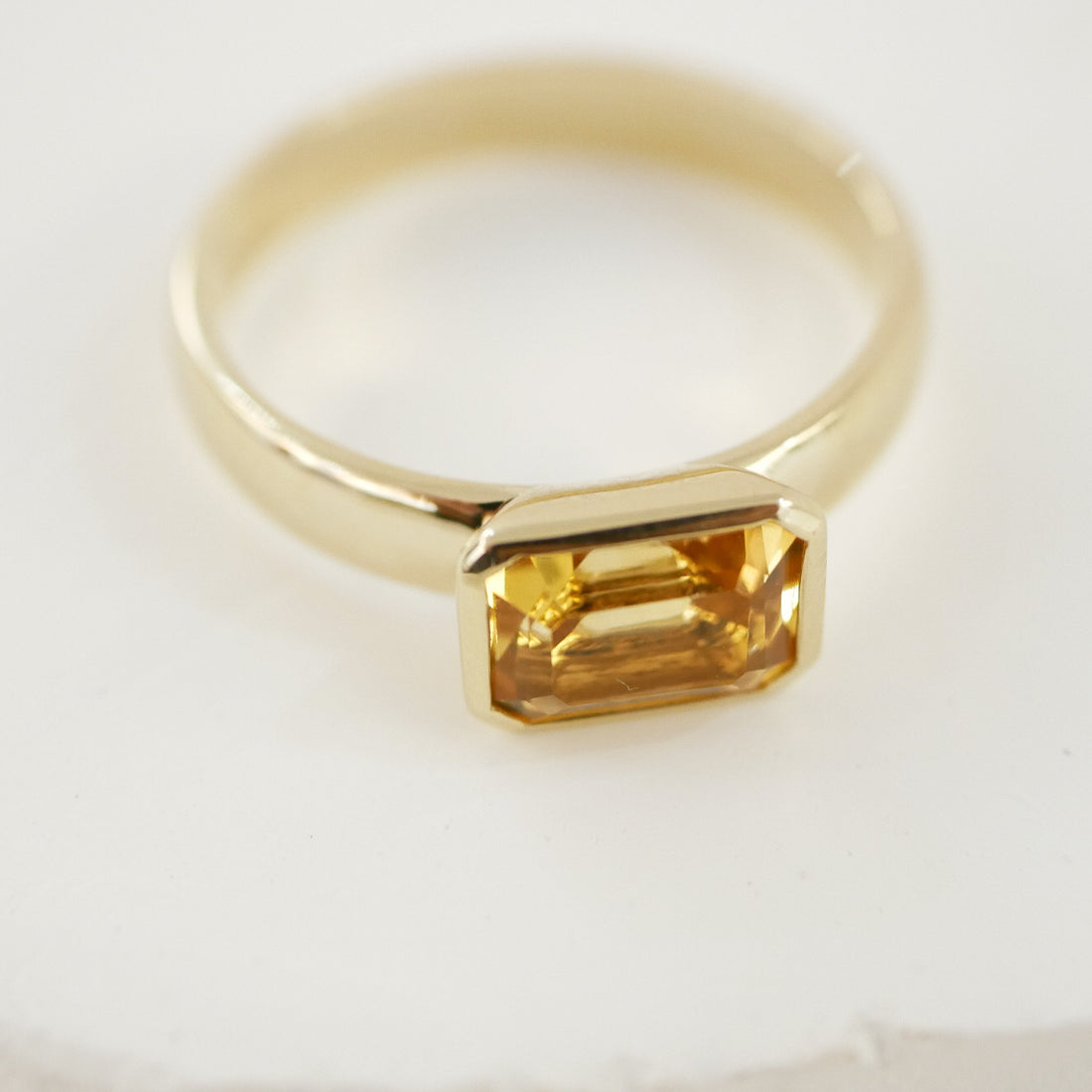 Ring golden Citrine DBG