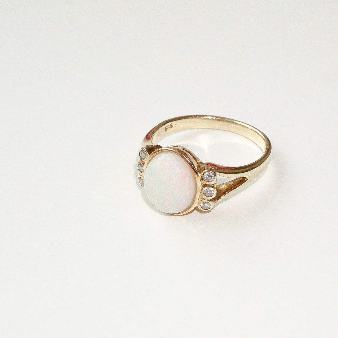 Vintage Opal Diamant Ring