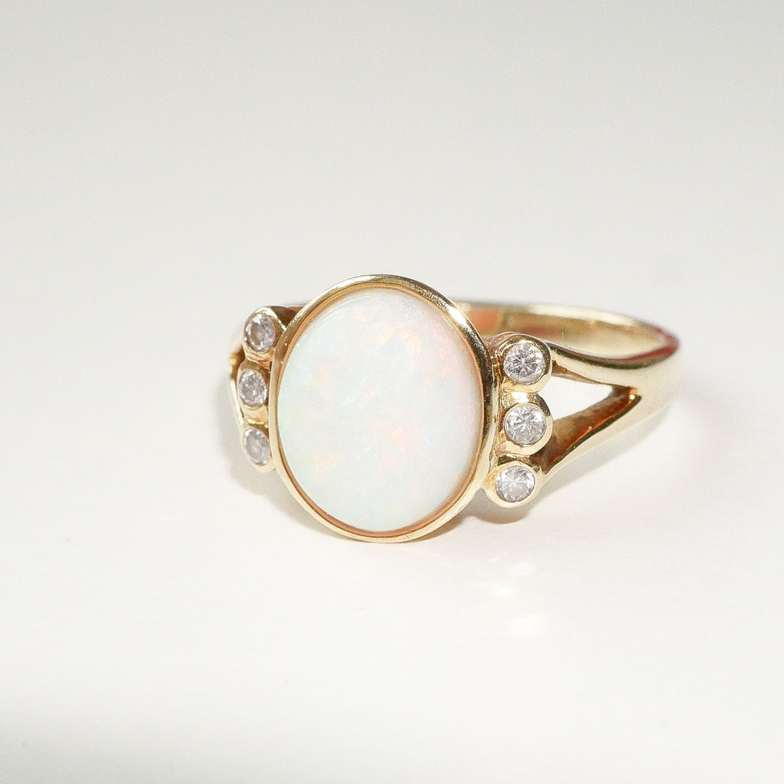 Vintage Opal Diamant Ring