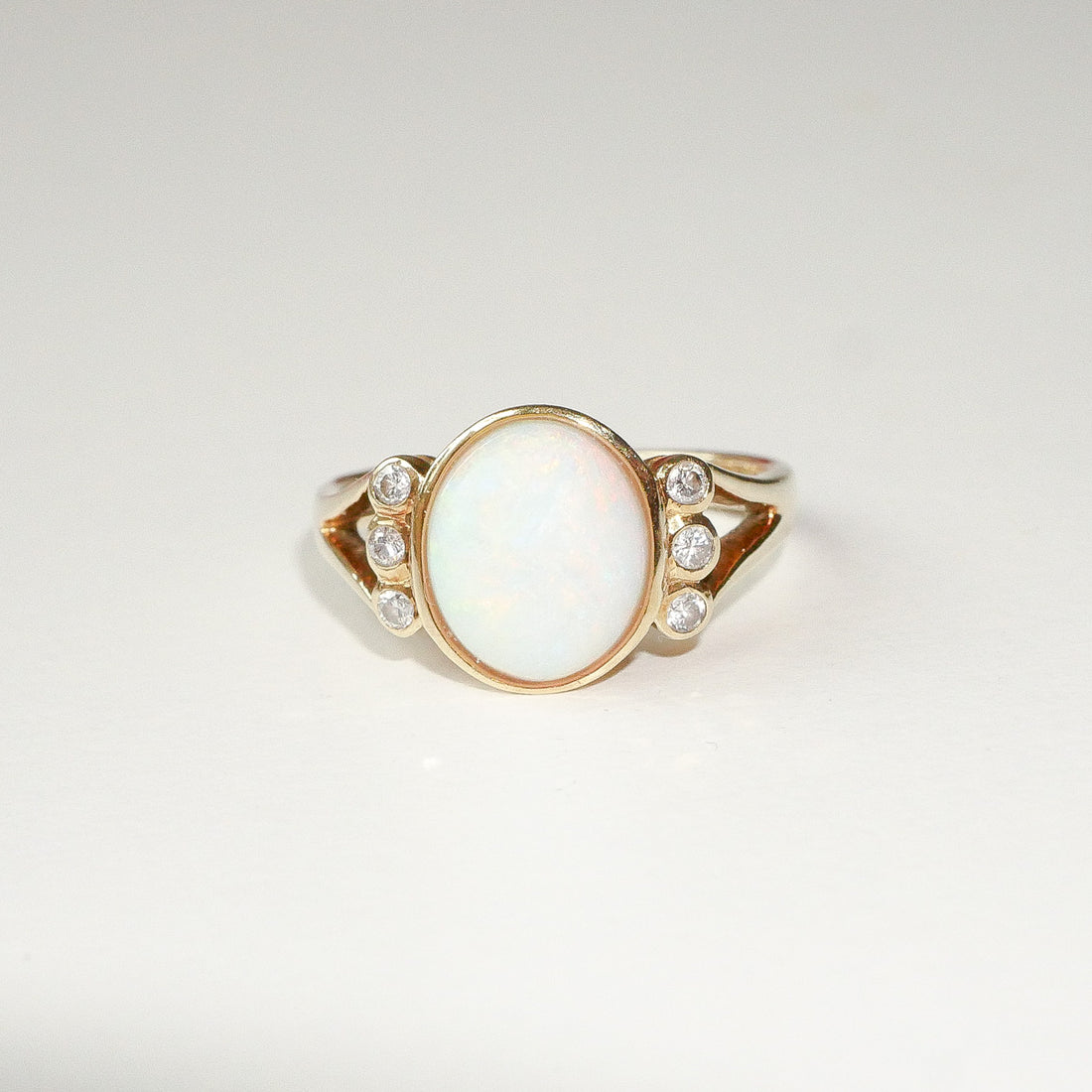 Vintage Opal Diamant Ring