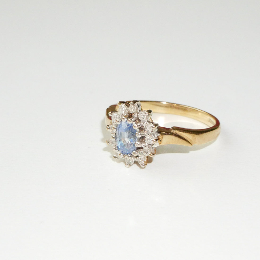 Vintage Saphir Diamant Ring