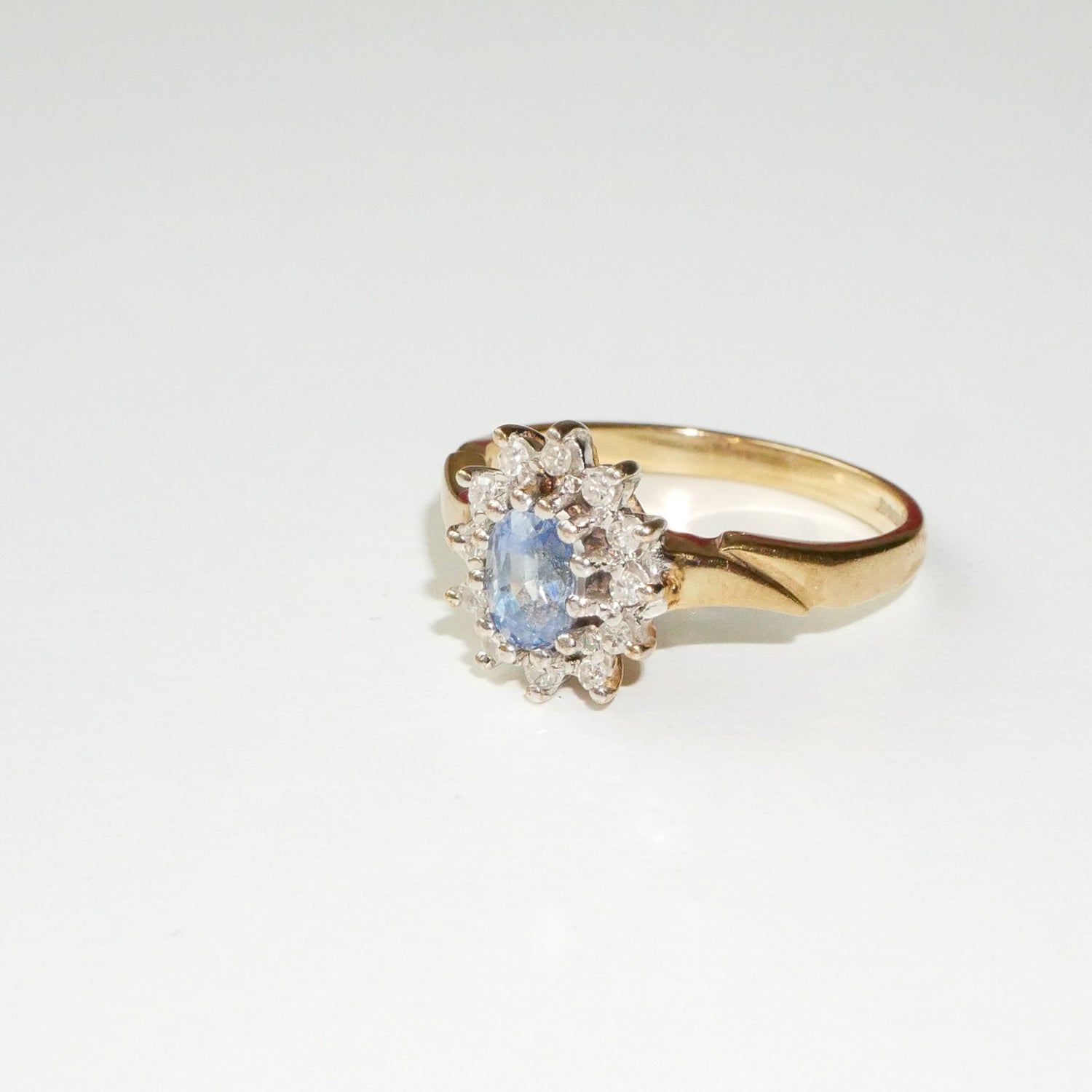 Vintage Saphir Diamant Ring
