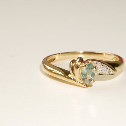 Vintage Alexandrit und Diamant Ring