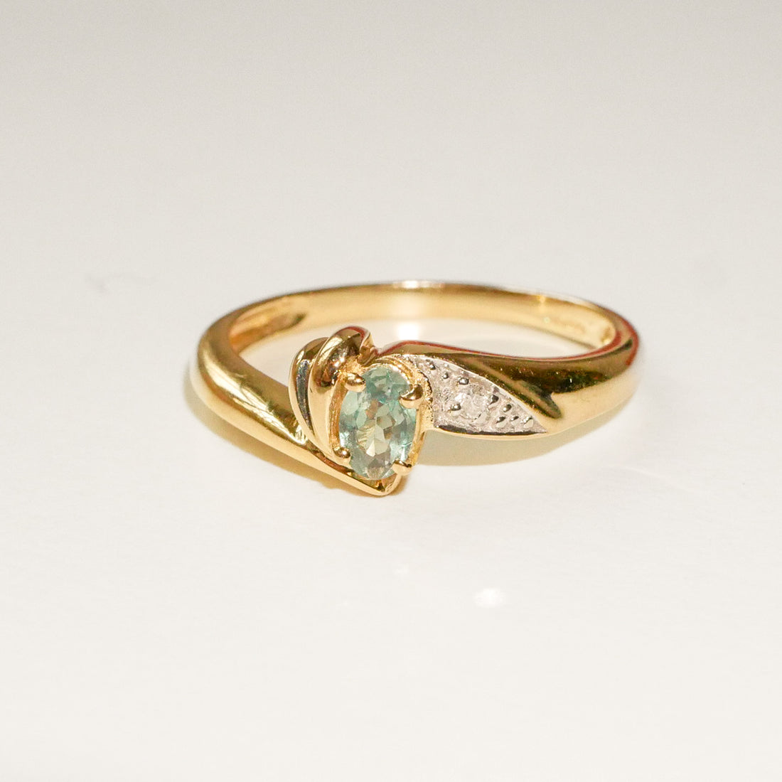 Vintage Alexandrit und Diamant Ring