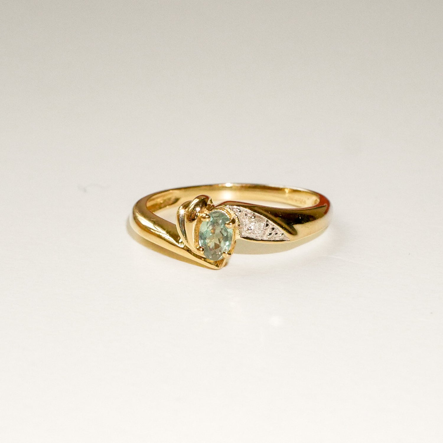 Vintage Alexandrit und Diamant Ring