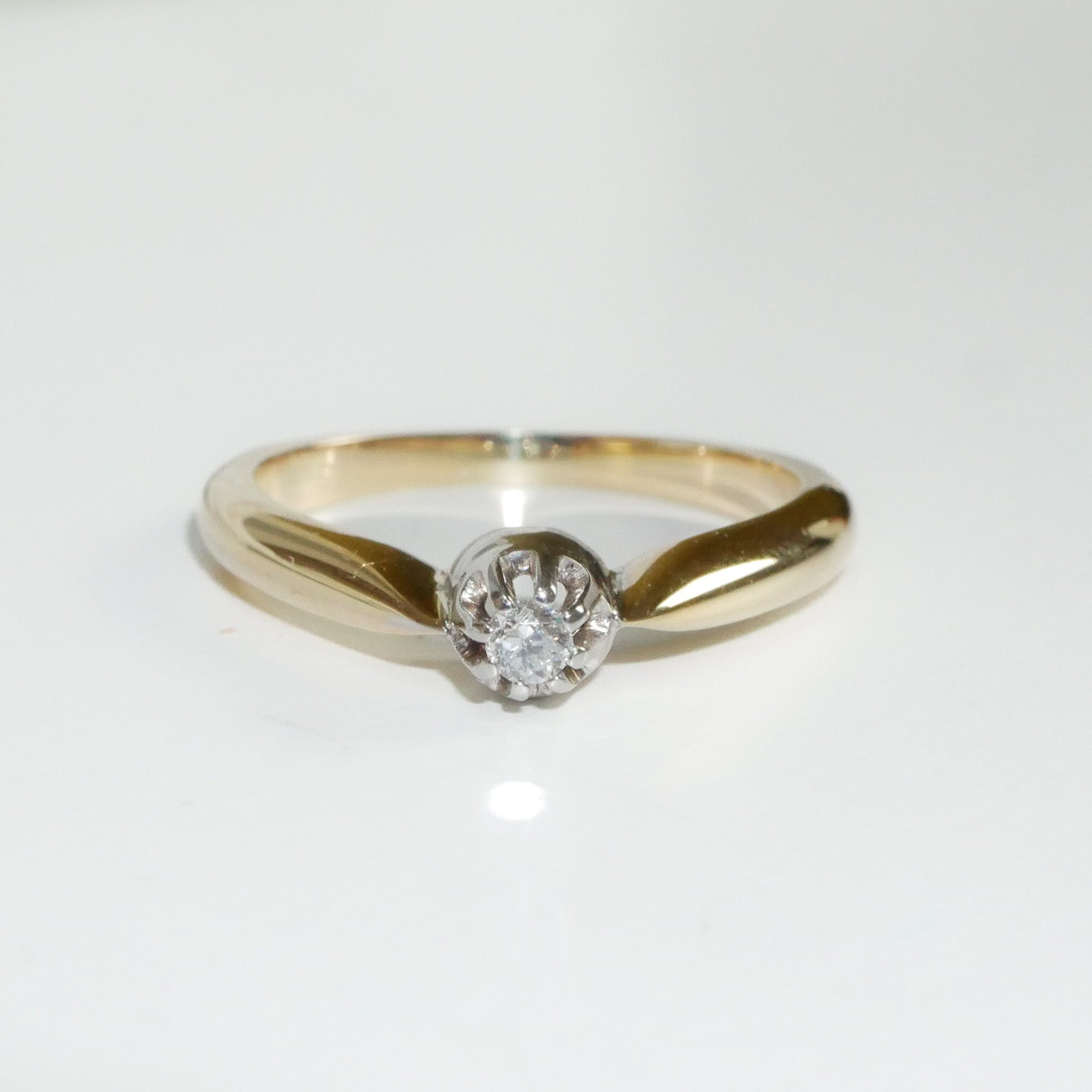 Vintage Diamant Solitär Ring