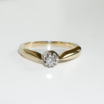 Vintage Diamant Solitär Ring