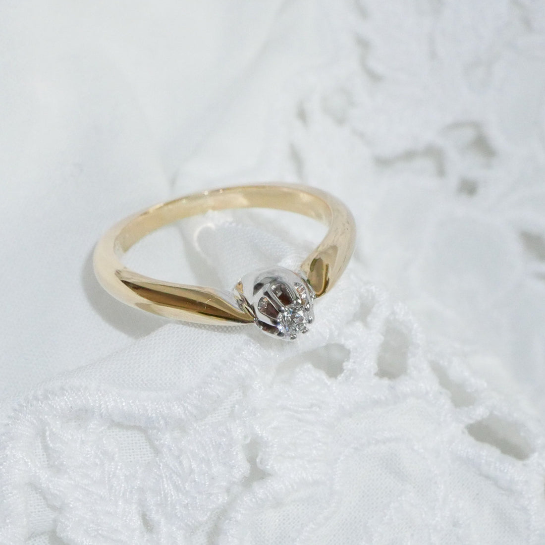 Vintage Diamant Solitär Ring