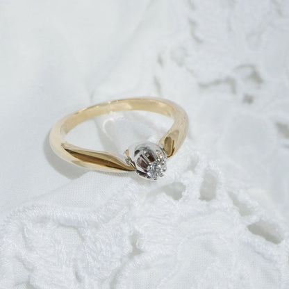 Vintage Diamant Solitär Ring