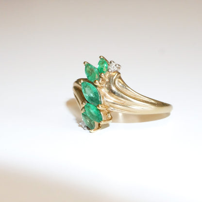 Vintage Ring Smaragd und Diamanten