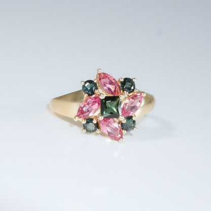 Vintage multi Turmalin Ring