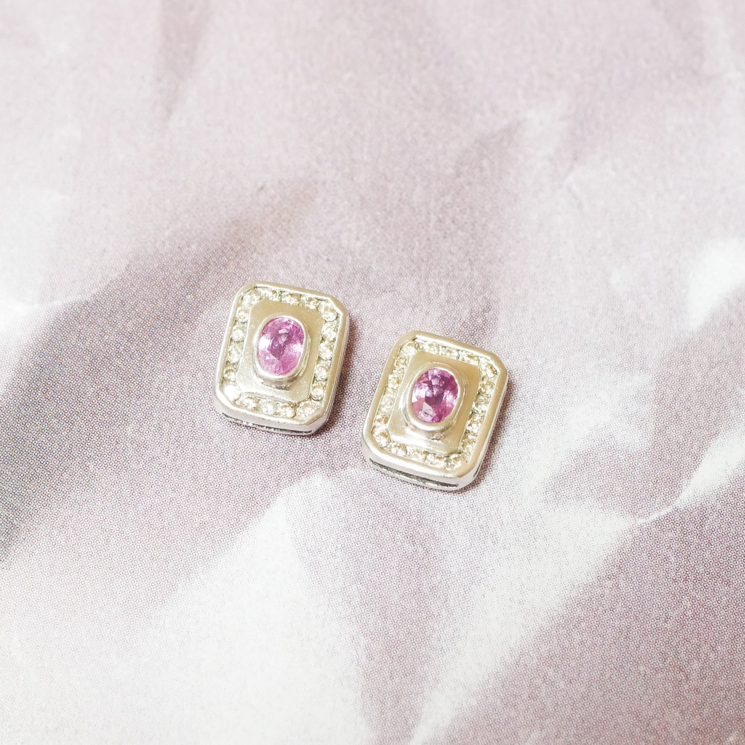 Vintage Ohrringe Saphir und Diamanten