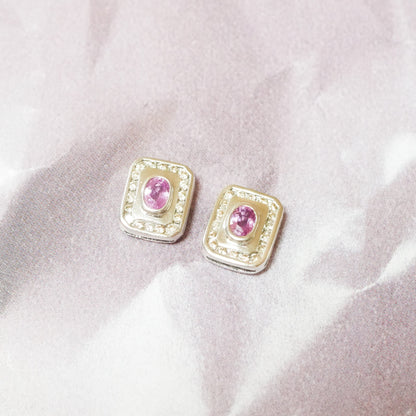Vintage Ohrringe Saphir und Diamanten