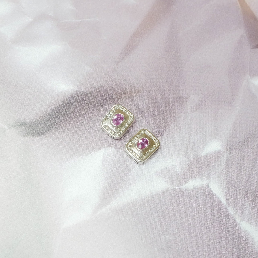 Vintage Ohrringe Saphir und Diamanten