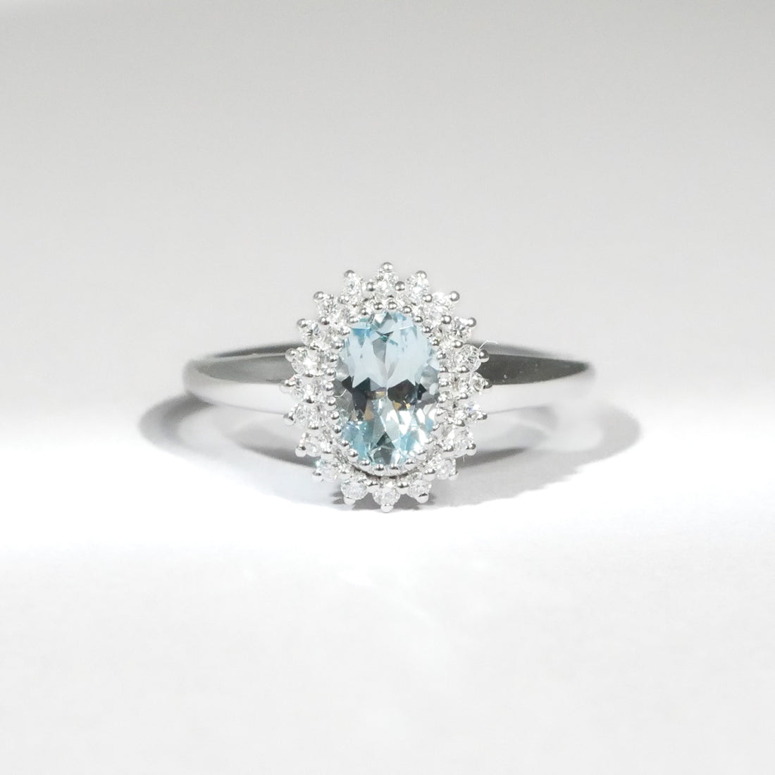 Ring Aquamarin Halo-Design - Designed by gluecksgriff