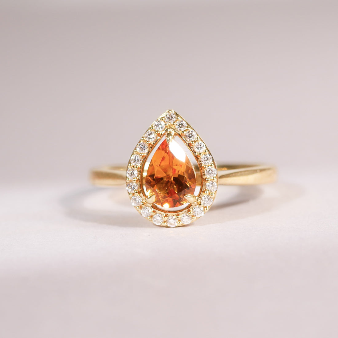 Citrin Diamant Ring