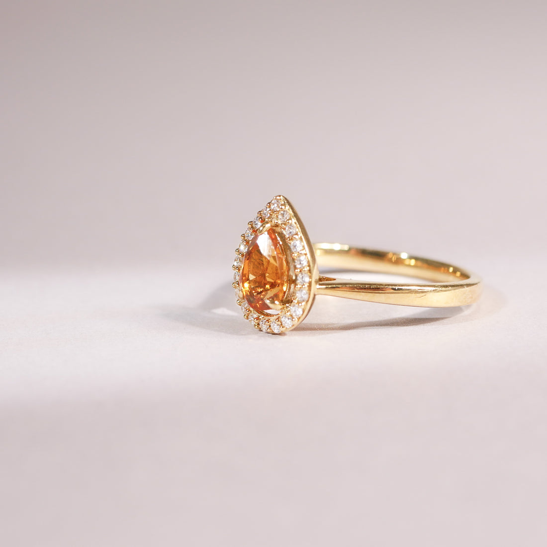 Citrin Diamant Ring