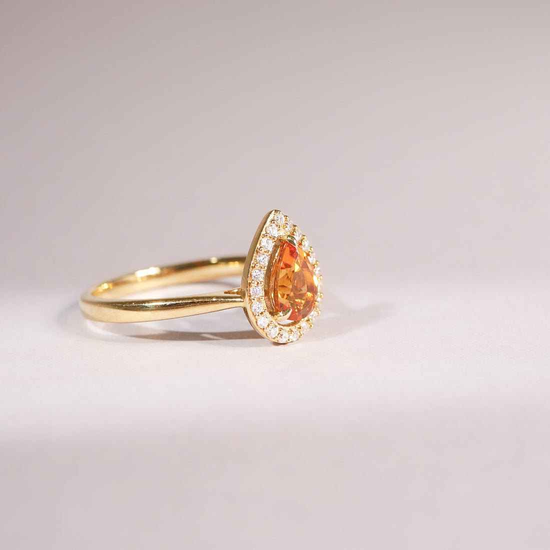 Citrin Diamant Ring