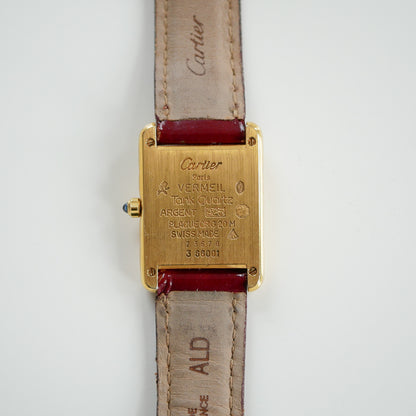 Cartier Tank Must Burghundy vermeil