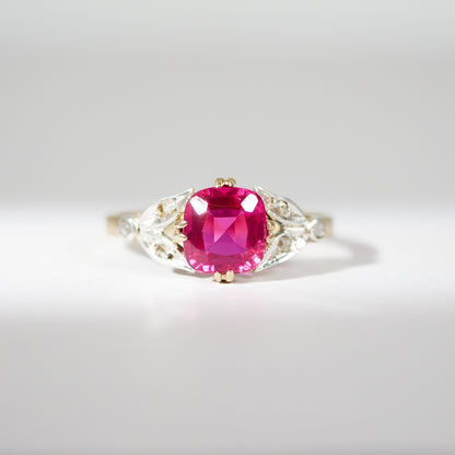 Vintage Gelbgold Spinell Ring