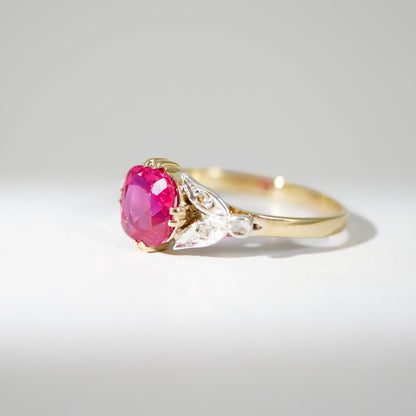 Vintage Gelbgold Spinell Ring