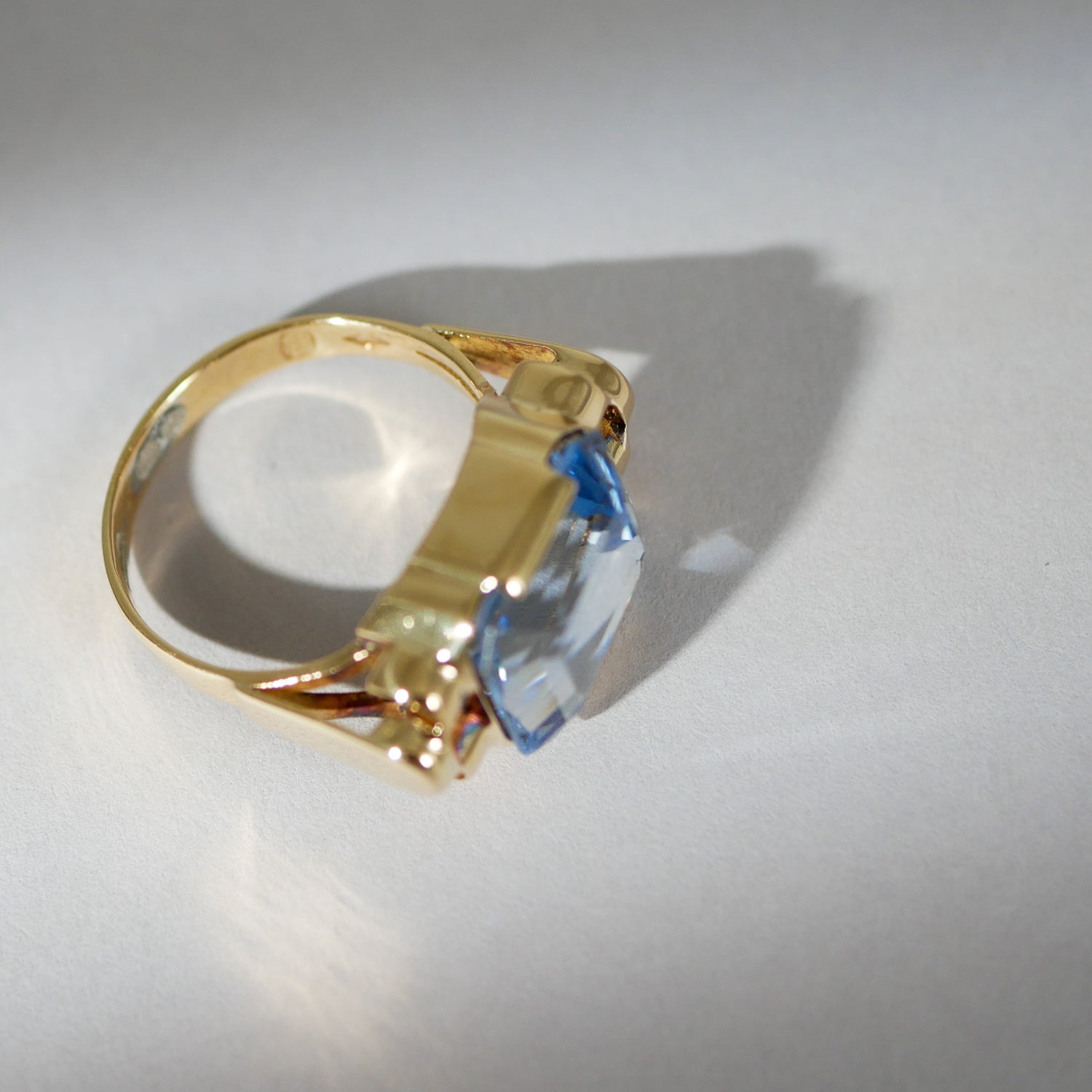 Vintage Ring Topas Gelbgold