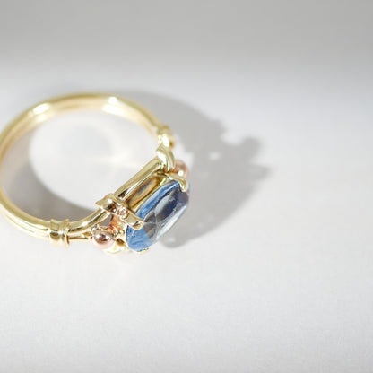 Vintage Gelbgold Ring Topas