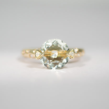 Ring aus 14KT Gelbgold mit Amethyst &amp; Brillanten
