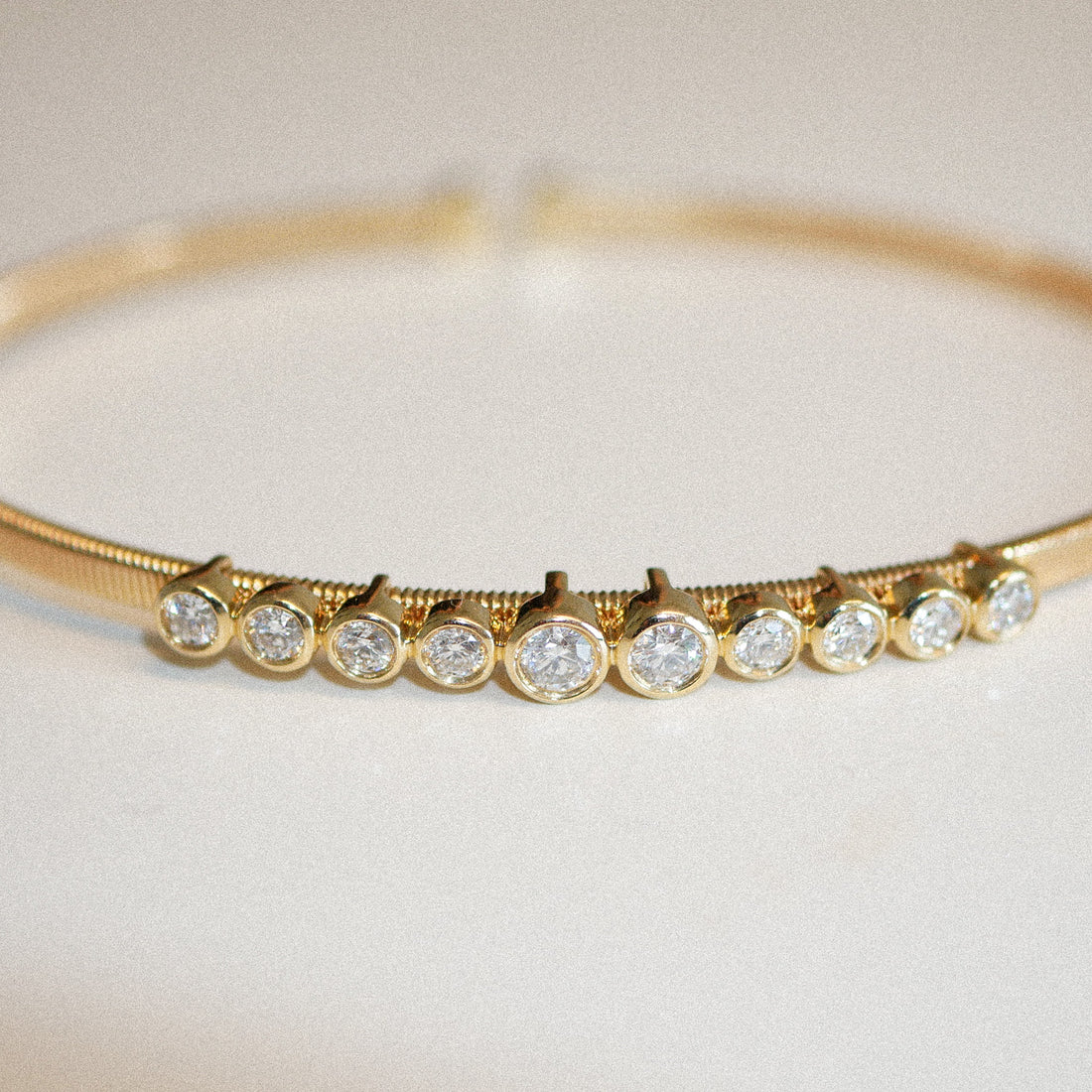 Armreif Zarge 14KT Diamanten