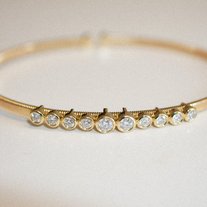 Armreif Zarge 14KT Diamanten