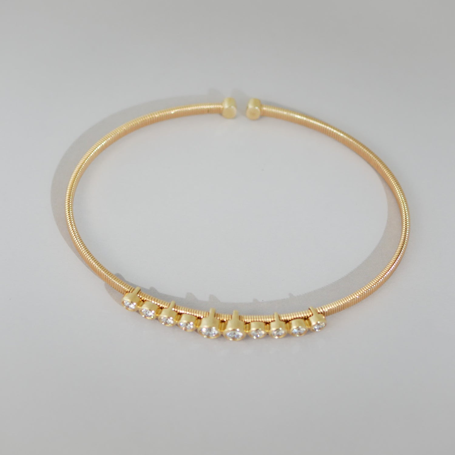 Armreif Zarge 14KT Diamanten
