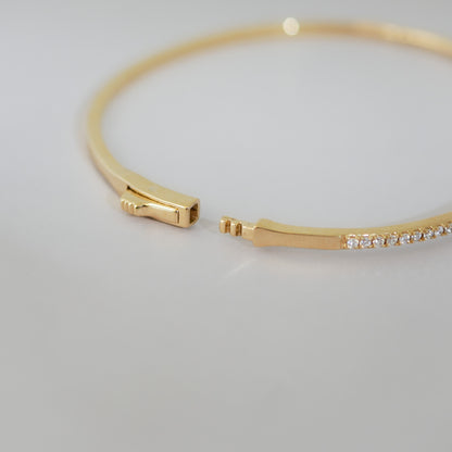 Armreif 14KT Navette Schliff Diamant und Brillanten