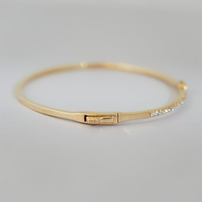 Armreif 14KT Smaragd Schliff Diamant und Brillanten