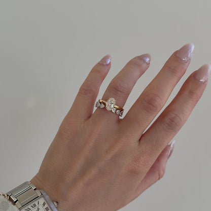 Offener Diamantring Trilliant-Schliff