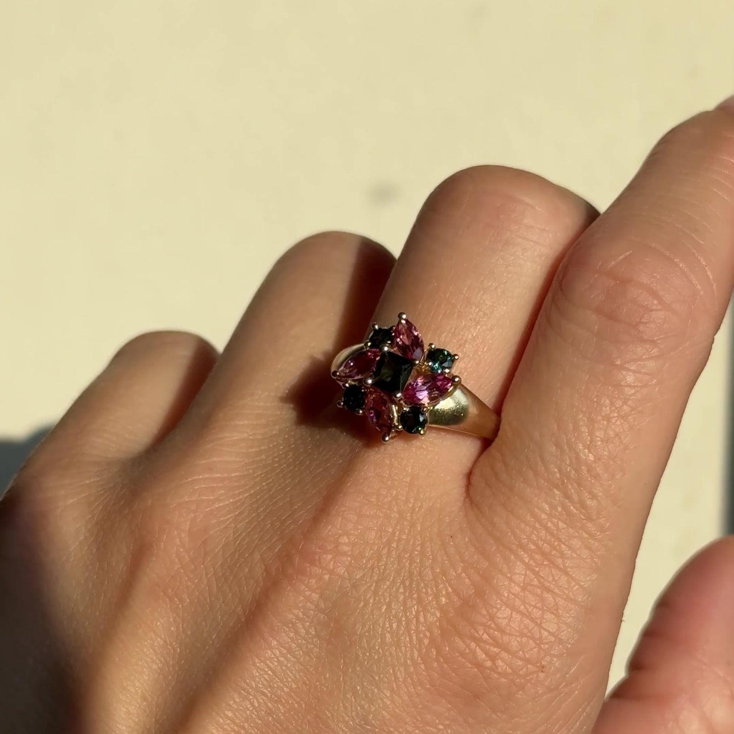 Vintage multi Turmalin Ring