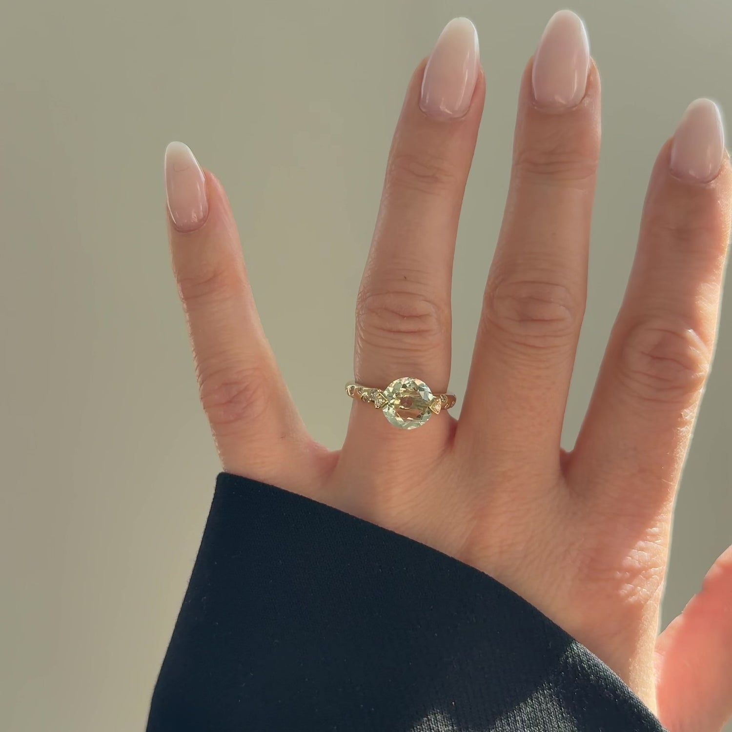 Ring aus 14KT Gelbgold mit Amethyst &amp; Brillanten